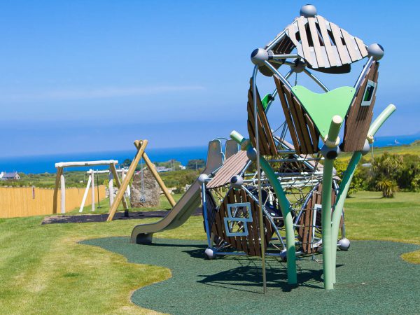 Outdoor playgrounds at Polmanter Touring Park St Ives