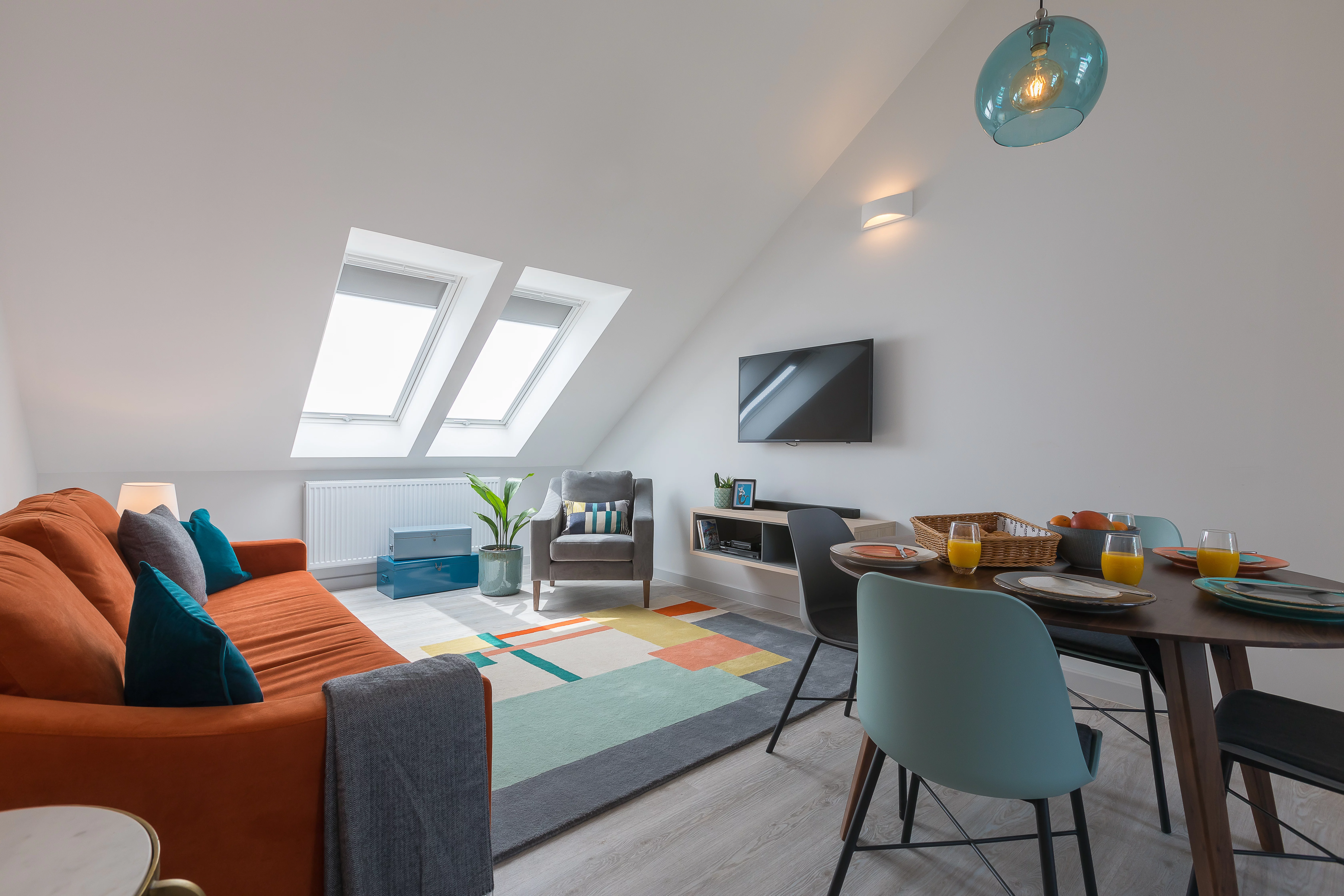Front room of luxury apartment in St Ives