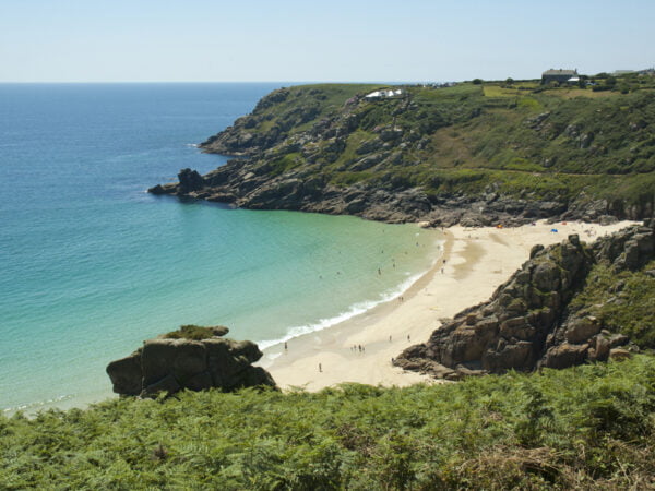 Porthcurno Beach in West Cornwall