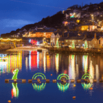 Mousehole Christmas lights for Christmas in Cornwall