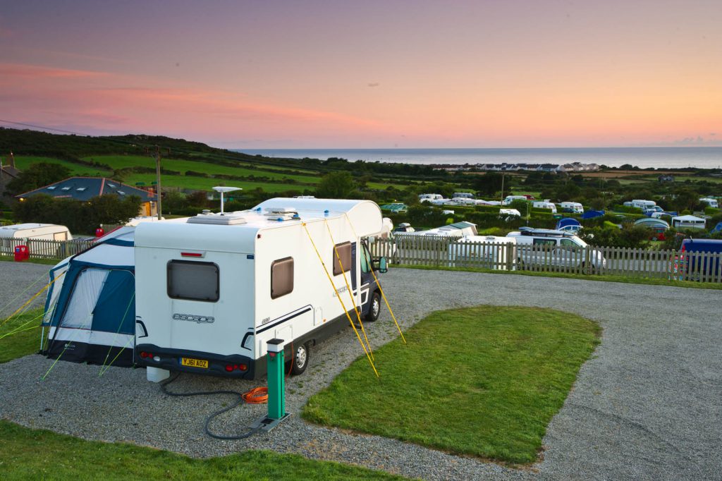 Multi serviced hardstanding touring pitches at Polmanter Touring Park St Ives