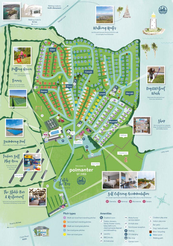 Polmanter Touring Park Site Map